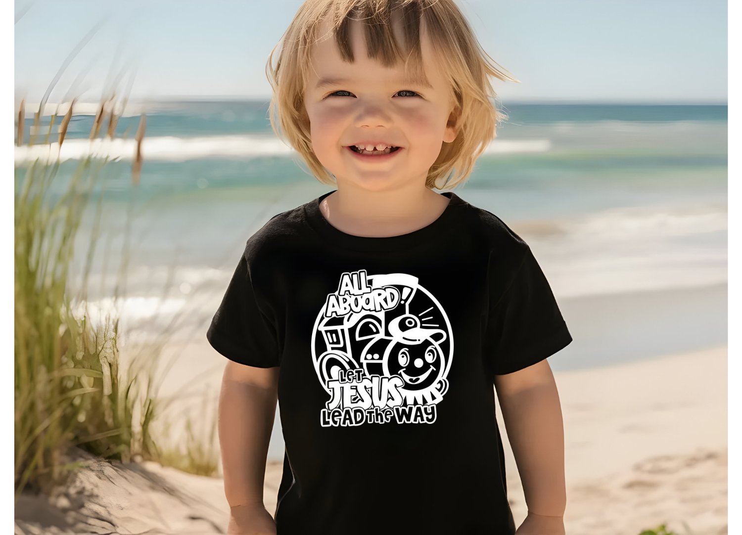 All Aboard - Let Jesus Lead the Way Toddler T-Shirt product image (3)