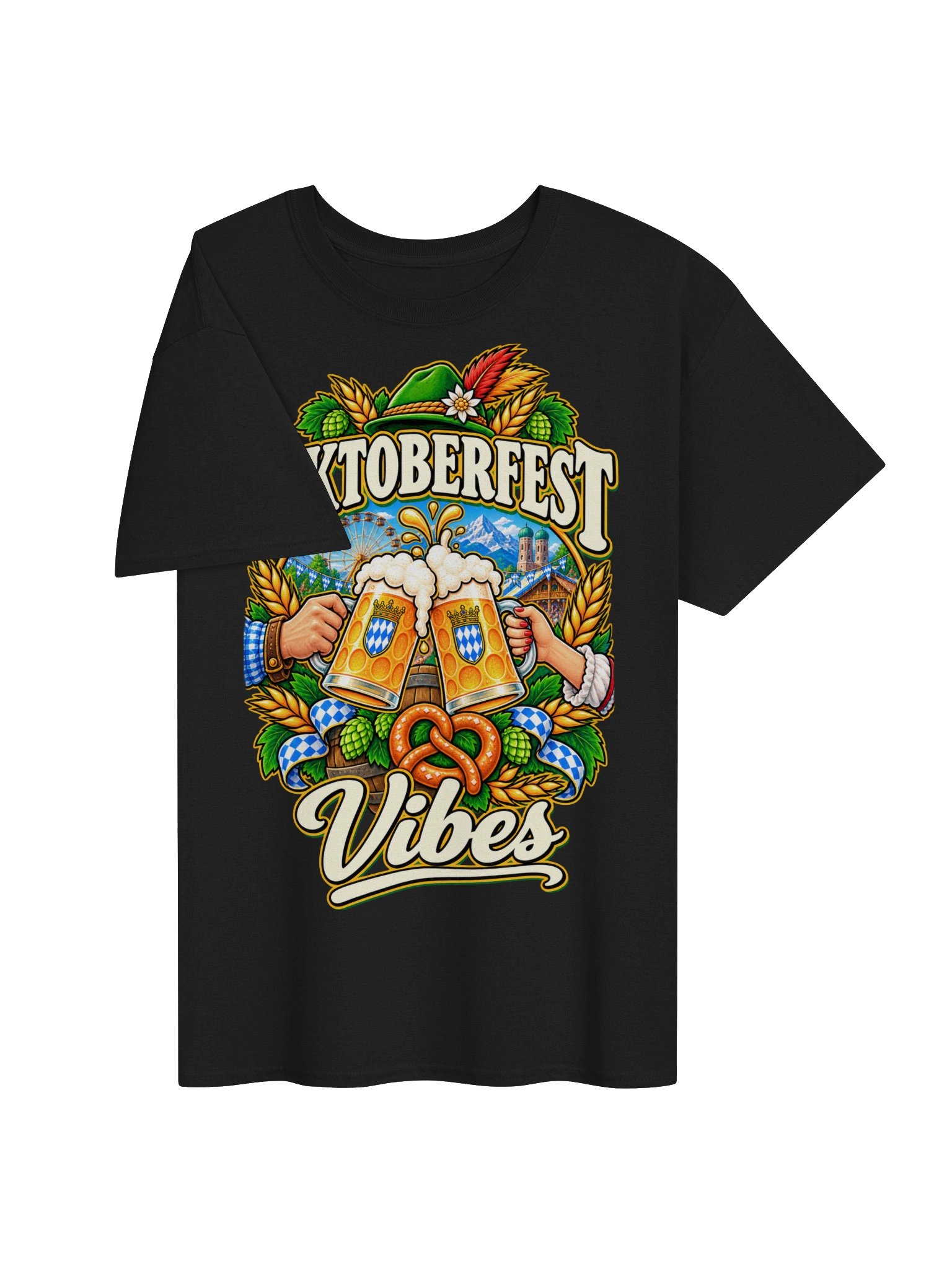 Oktoberfest Vibes Beer Steins Vintage Tee product image (25)