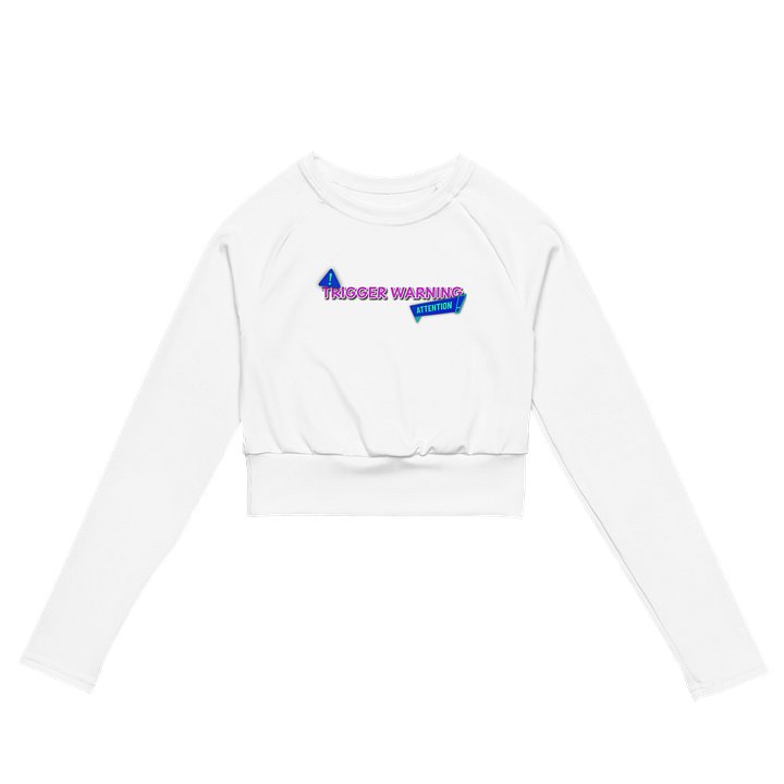 Trigger Warning Long Sleeve Crop product image (2)