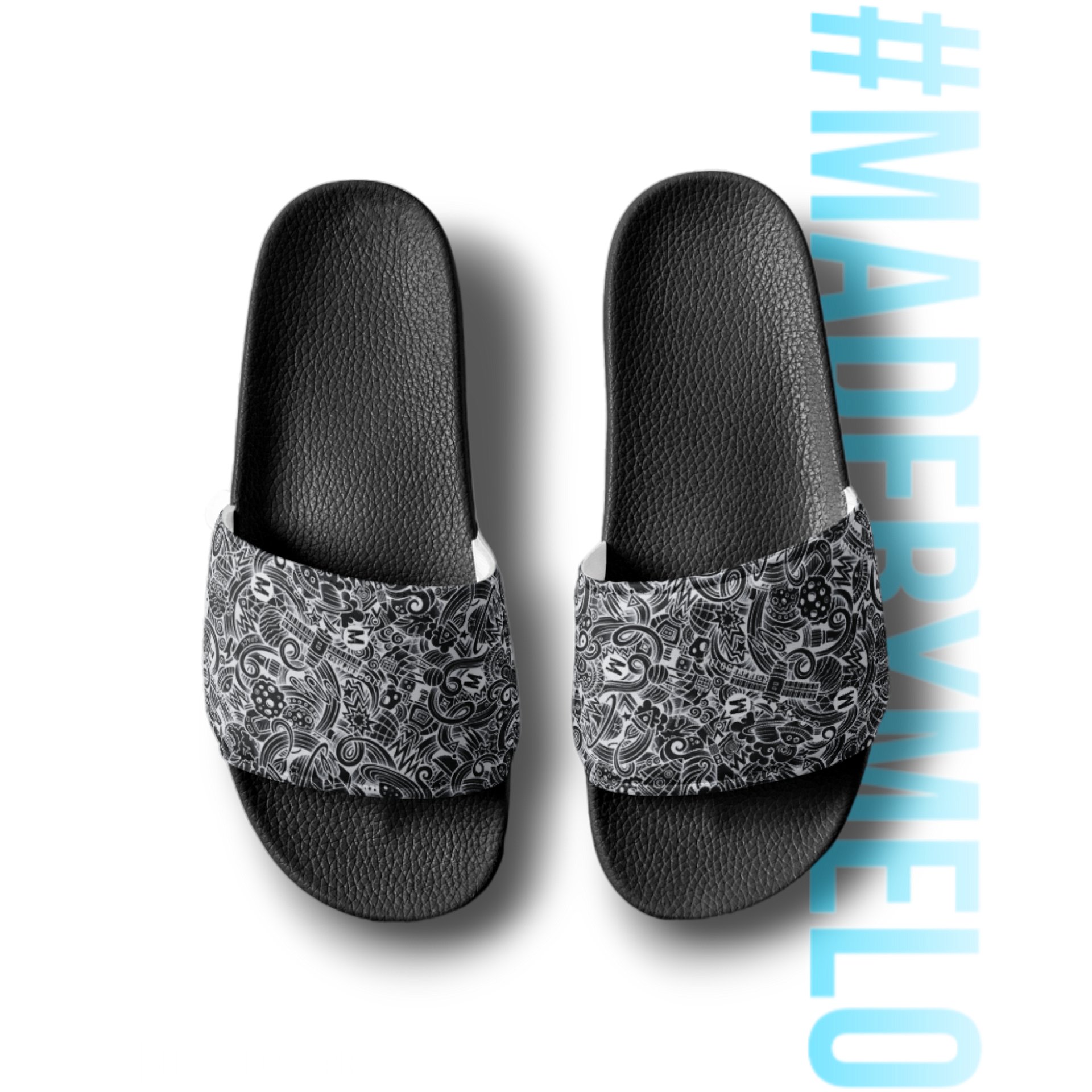 Dark Space Scribble - Men's Slides | #MadeByMELO product image (3)