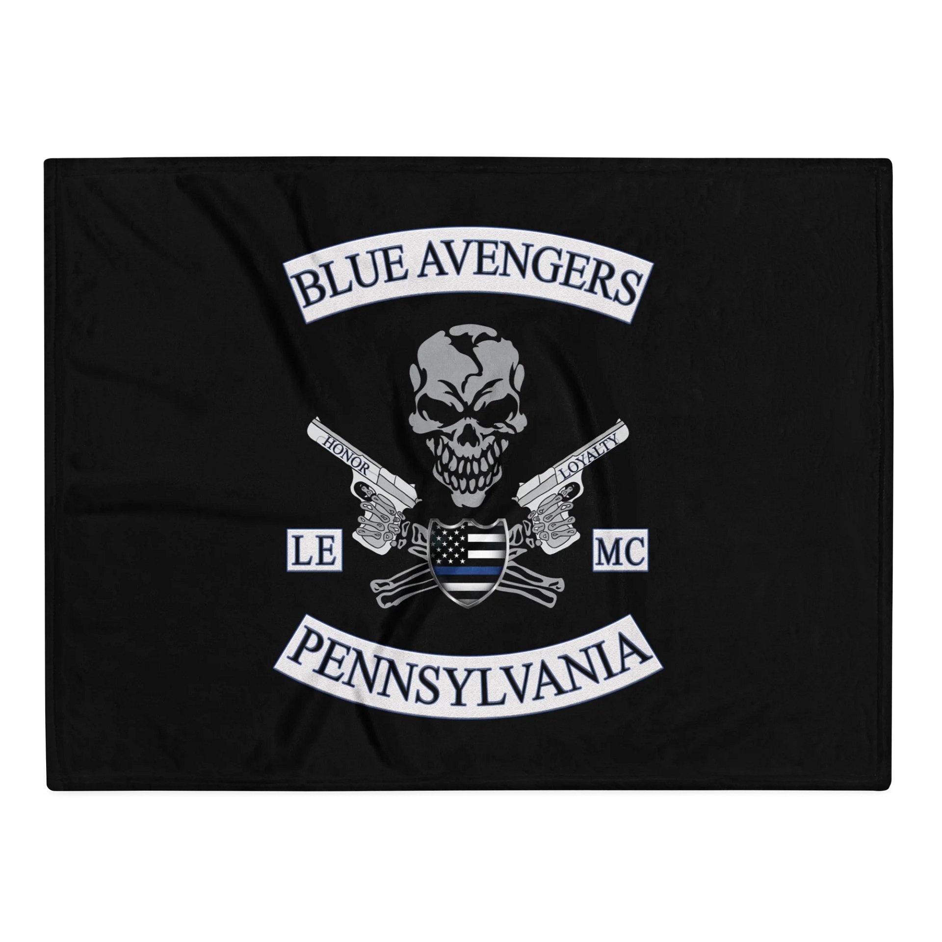 Blue Avengers MC Throw Blanket product image (1)