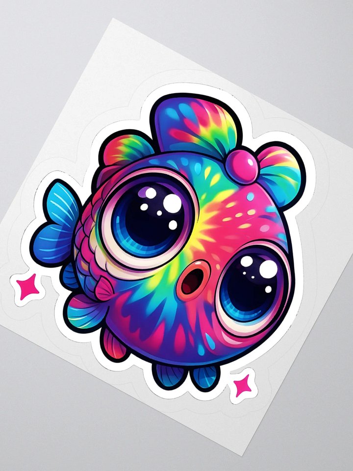 Tie Dye Fishy #2 Kiss Cut Sticker product image (6)