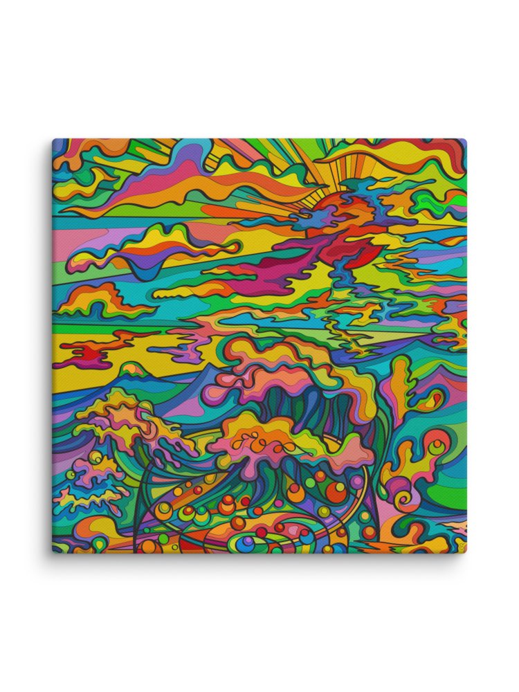 Vibrant Swirls Canvas Art - Sunset & Glass product image (48)