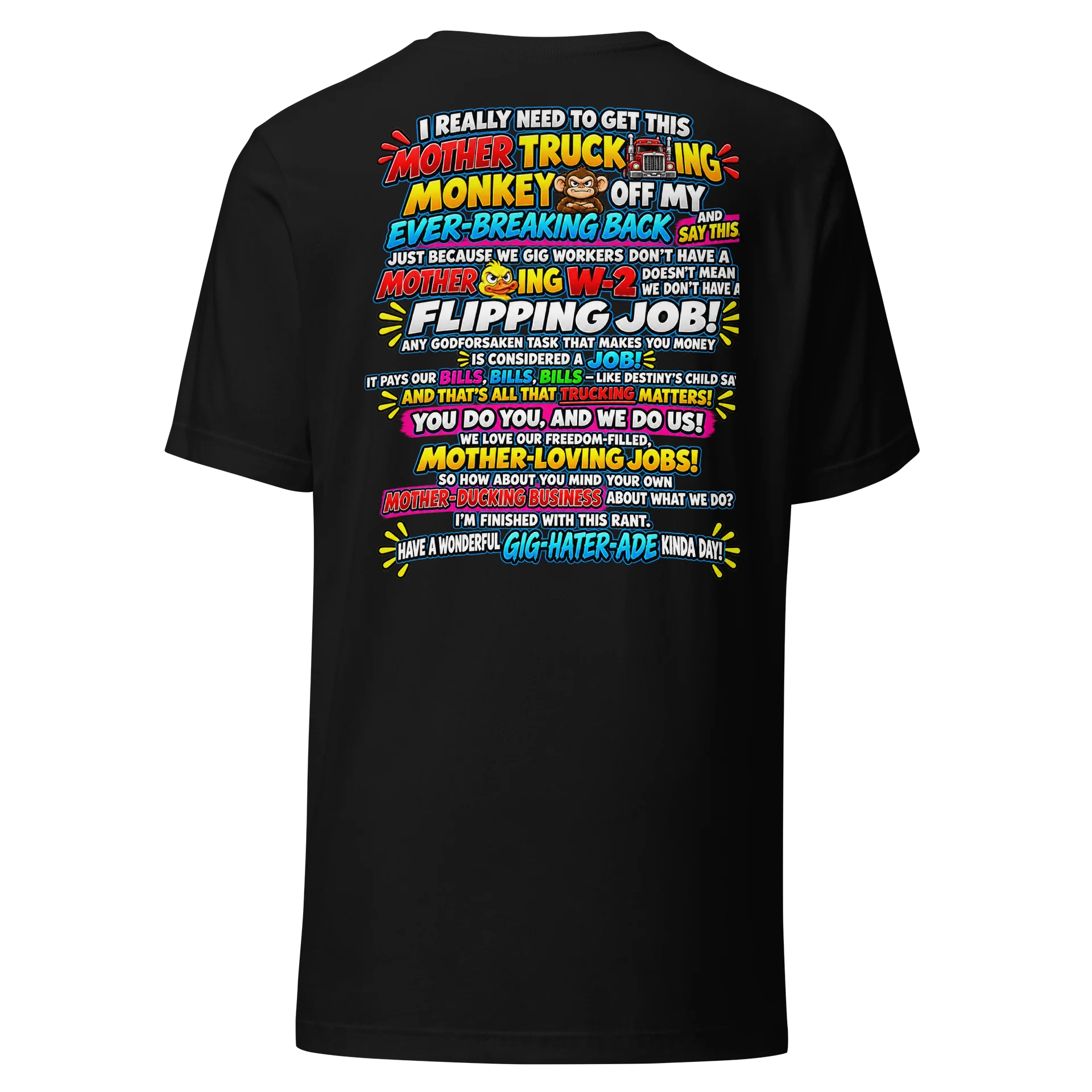 ⭐ Gig Hater-Ade — Gig Worker Rant Tee product image (5)