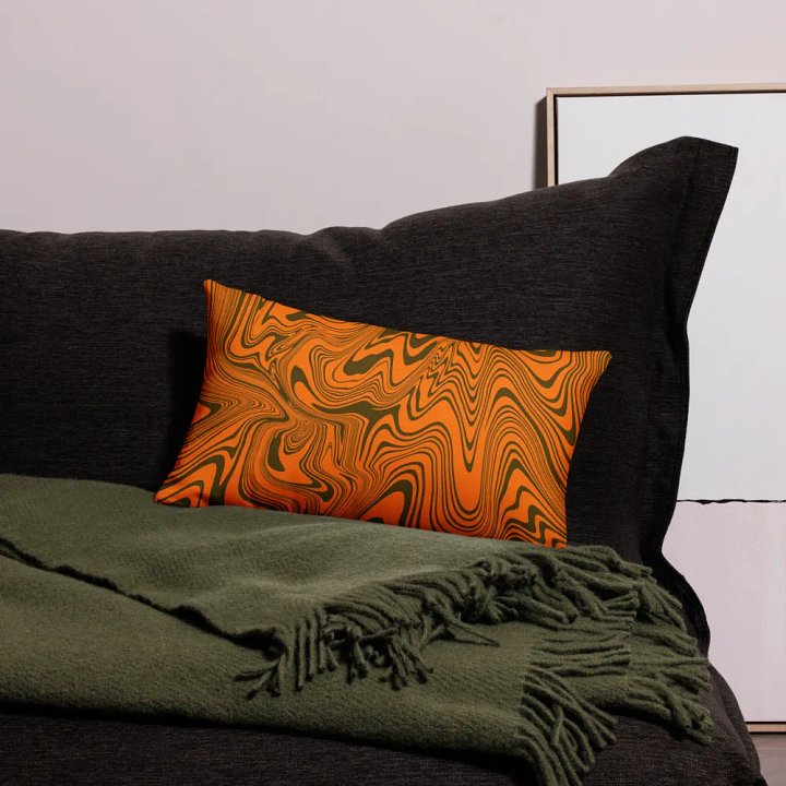 Premium Pillow Case - Abstract Orange Swirls product image (2)
