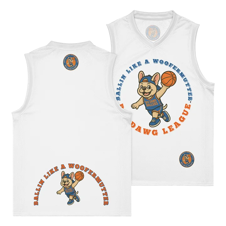 Beige French Bulldog Ballin Like A WooferMutter™ Premium Basketball Jersey product image (1)