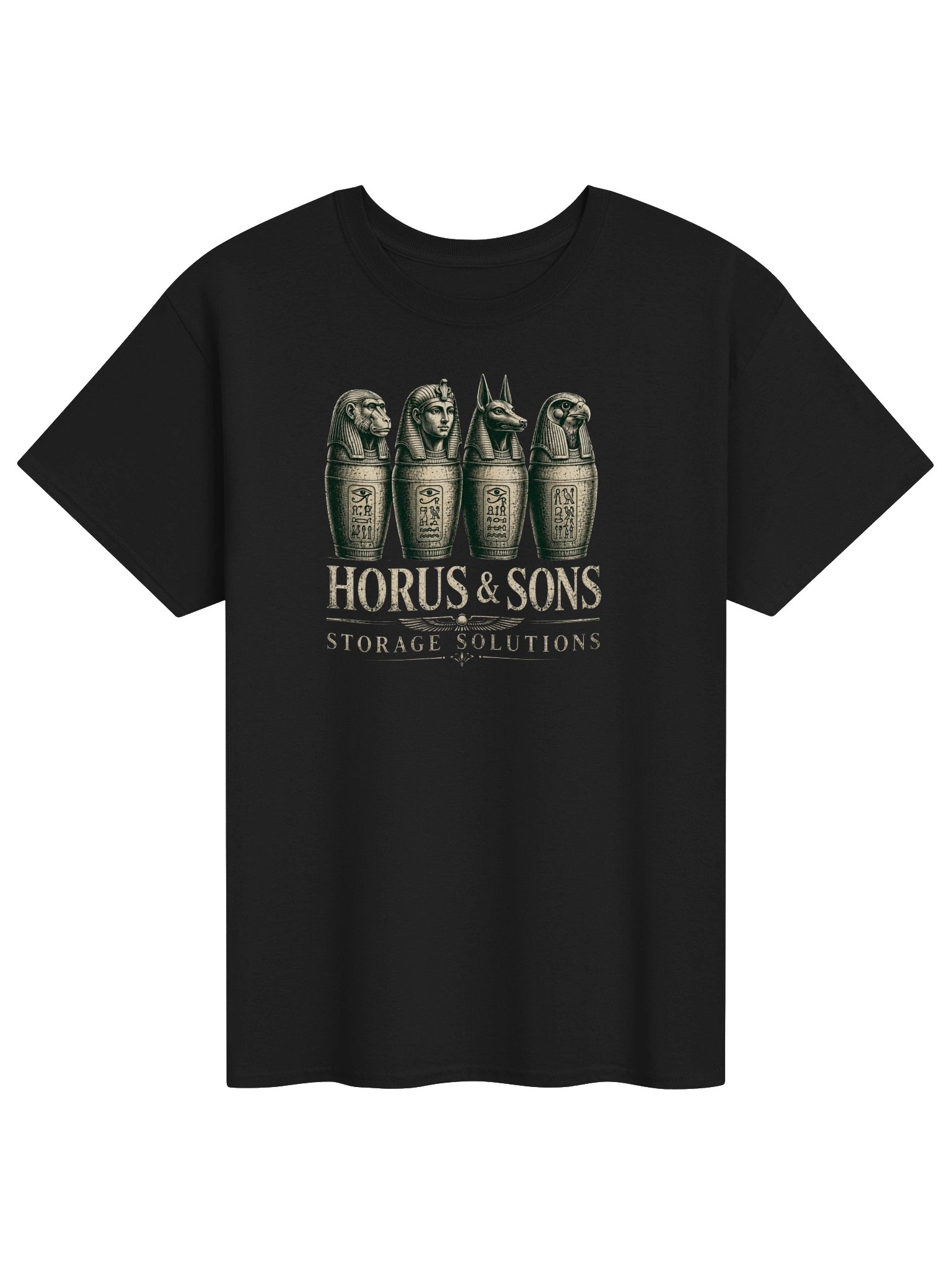 Horus and Sons Storage Solutions Ancient Egypt Humor T-Shirt, Egyptian History Gift, Ancient Egypt Graphic Tee, Funny Archaeology Shirt product image (1)