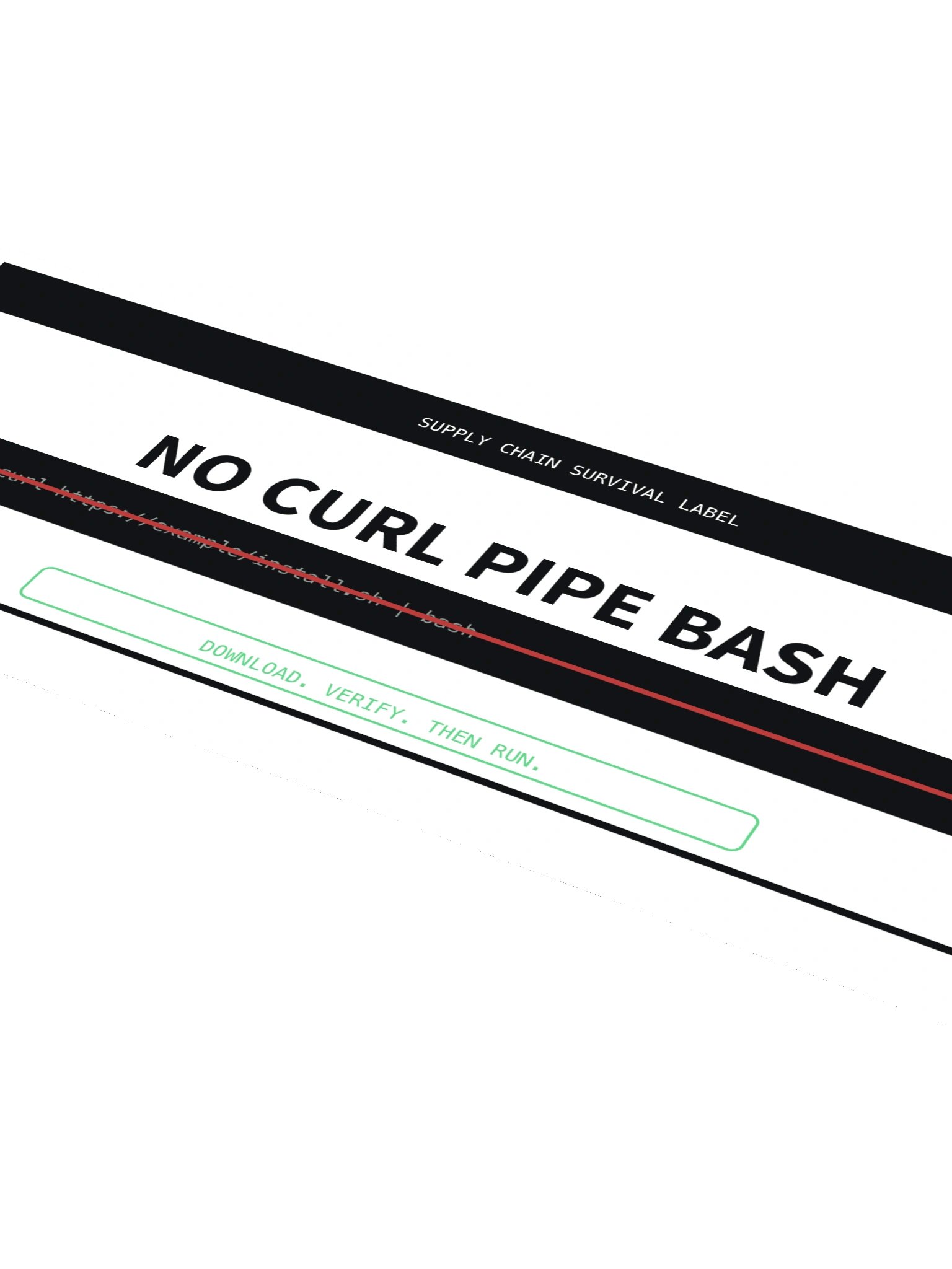 No Curl Pipe Bash Sticker product image (4)