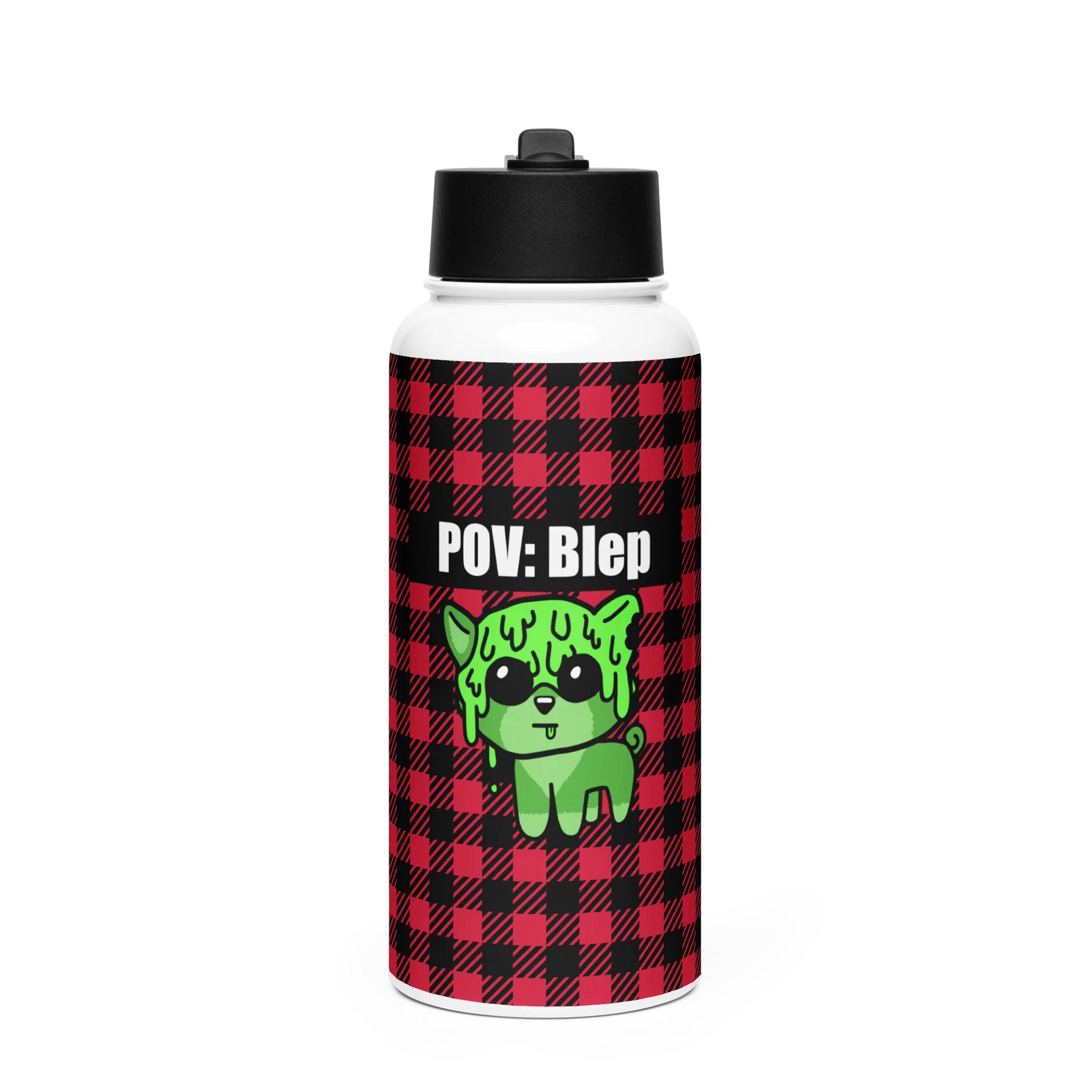 POV: Blep FLANNEL WATER BOTTLE product image (1)