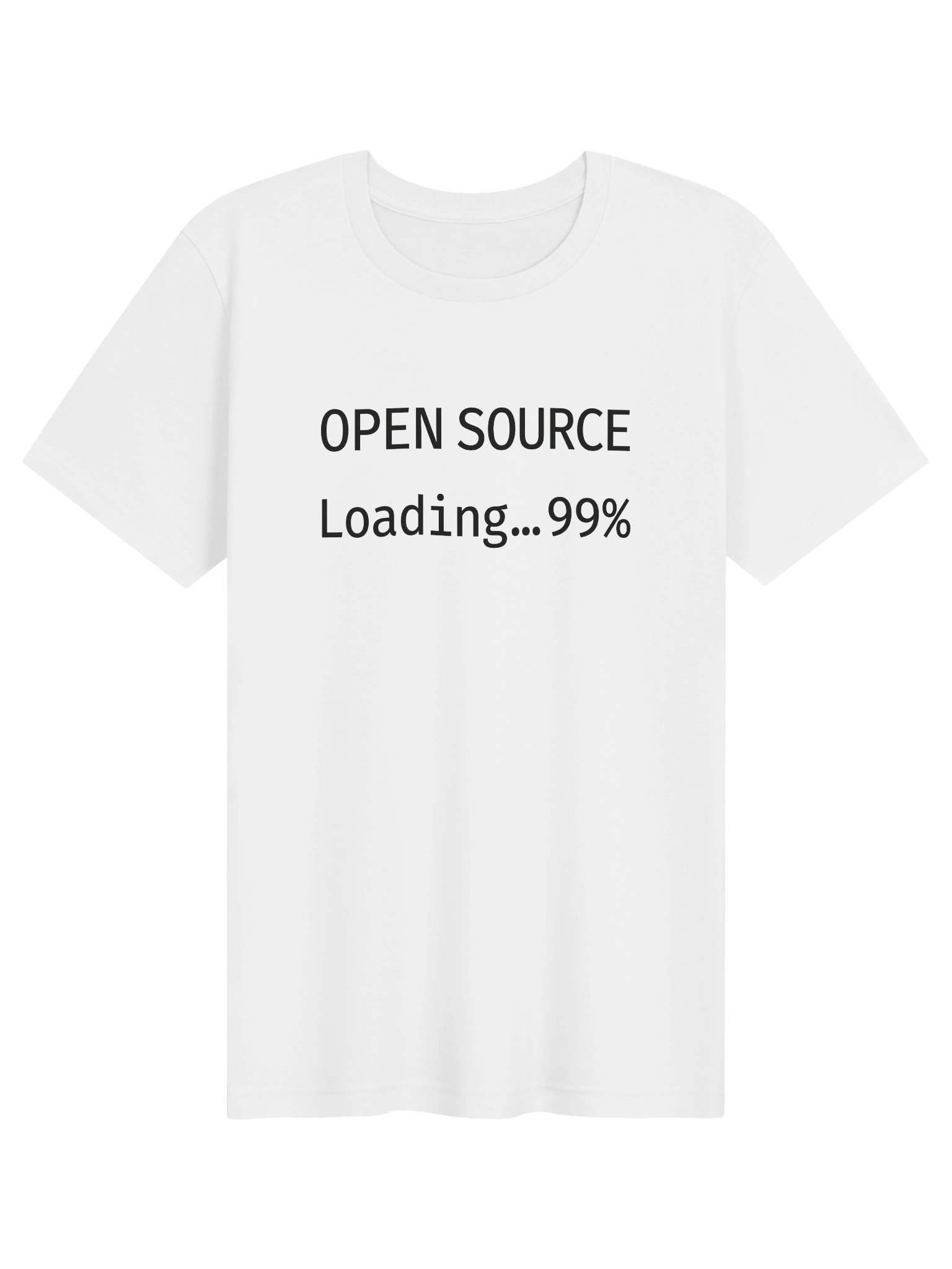 OPEN SOURCE LOADING 99% | AI Developer Humor Tee for Programmers Gift Idea Tech Apparel product image (1)