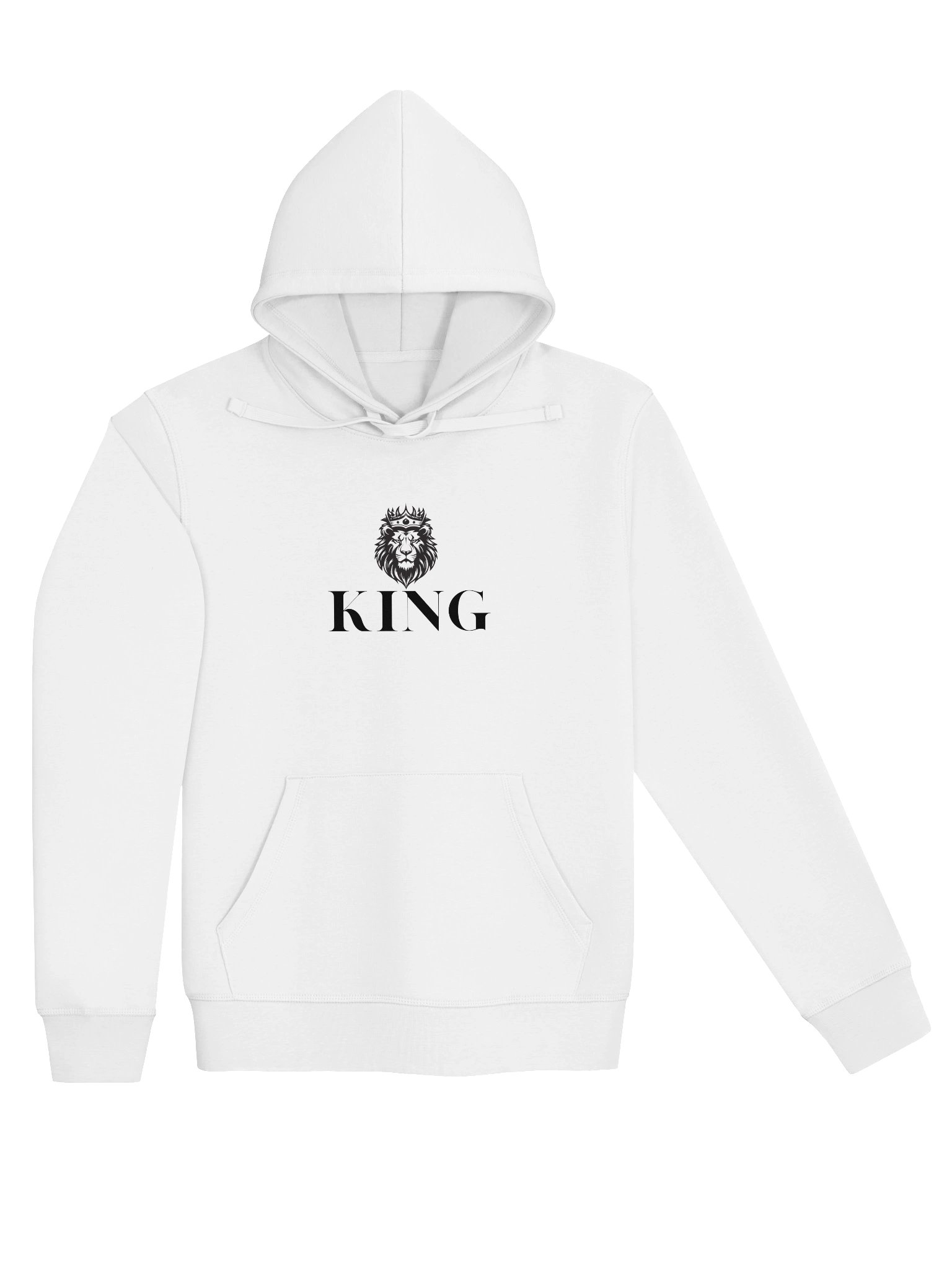 KING ORGANIC Cotton Unisex White Hoodie product image (3)