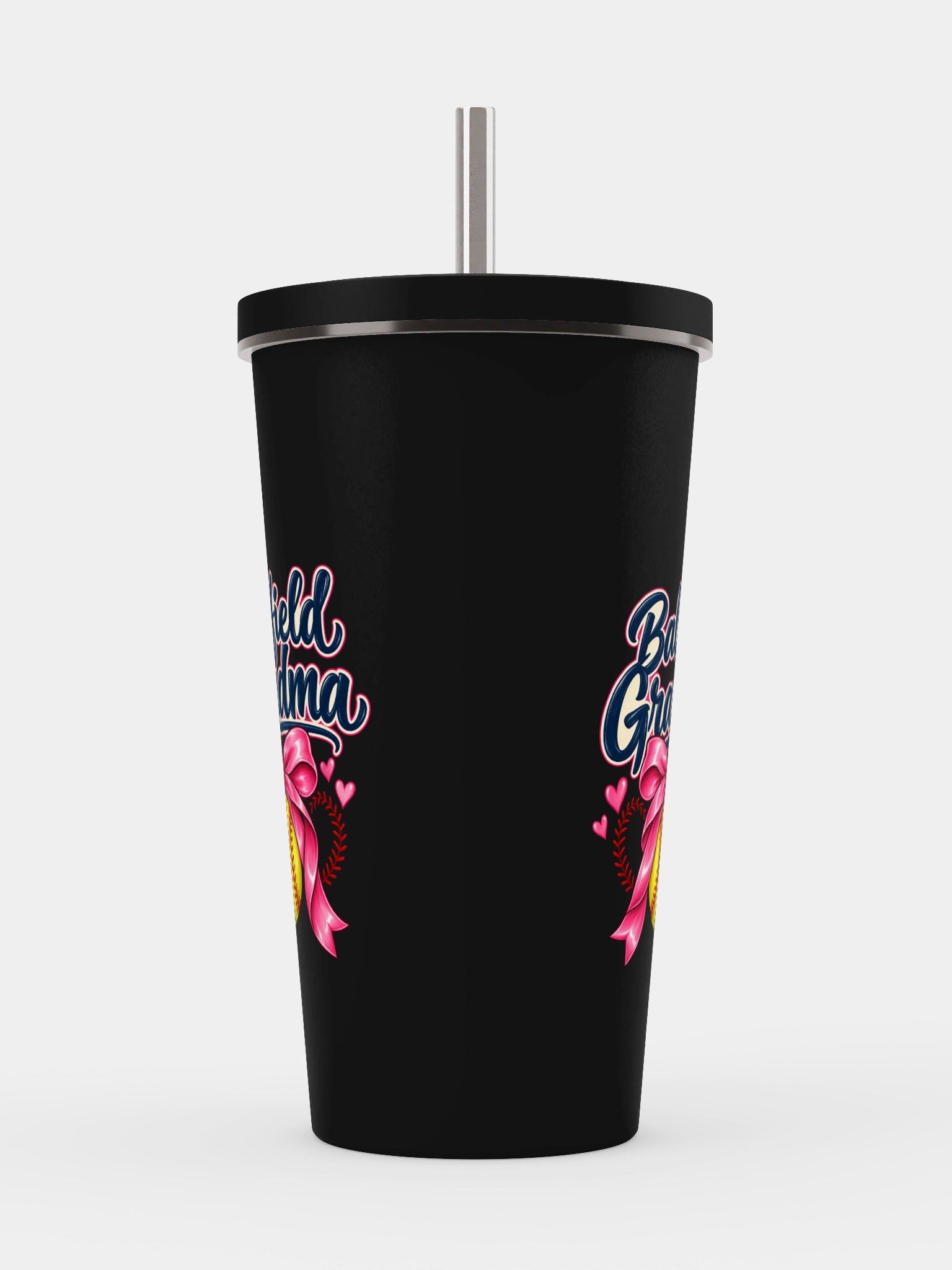 Ballfield Grandma Tumbler | Insulated Cup with Straw product image (2)