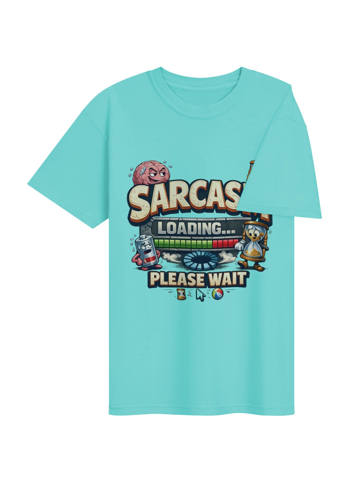 Funny Sarcastic T-Shirt, Sarcasm Loading Please Wait Graphic Tee product image (45)