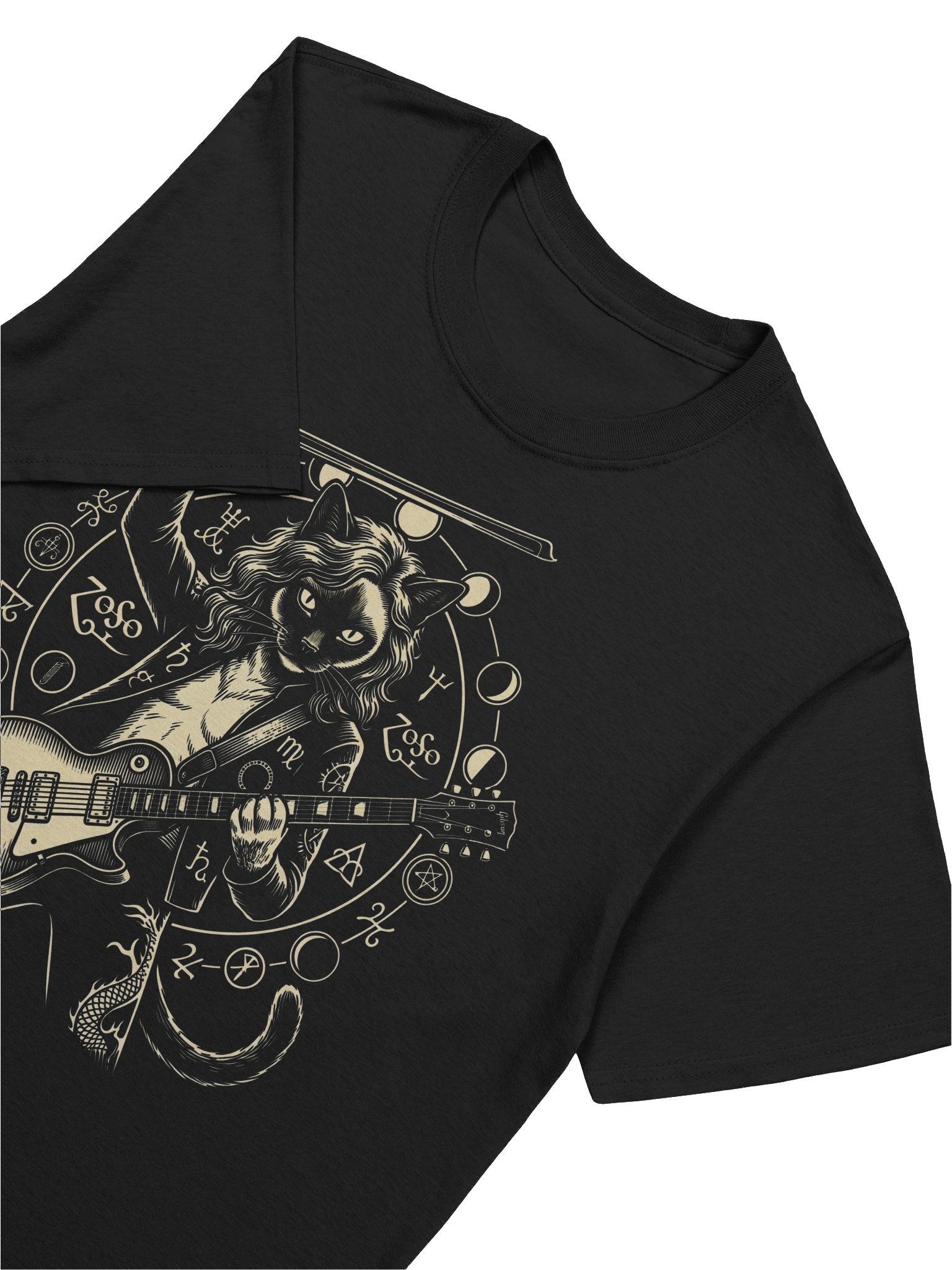 Jimmy Page Cat Guitar T-shirt | Funny Rock Music Guitar Tee product image (6)