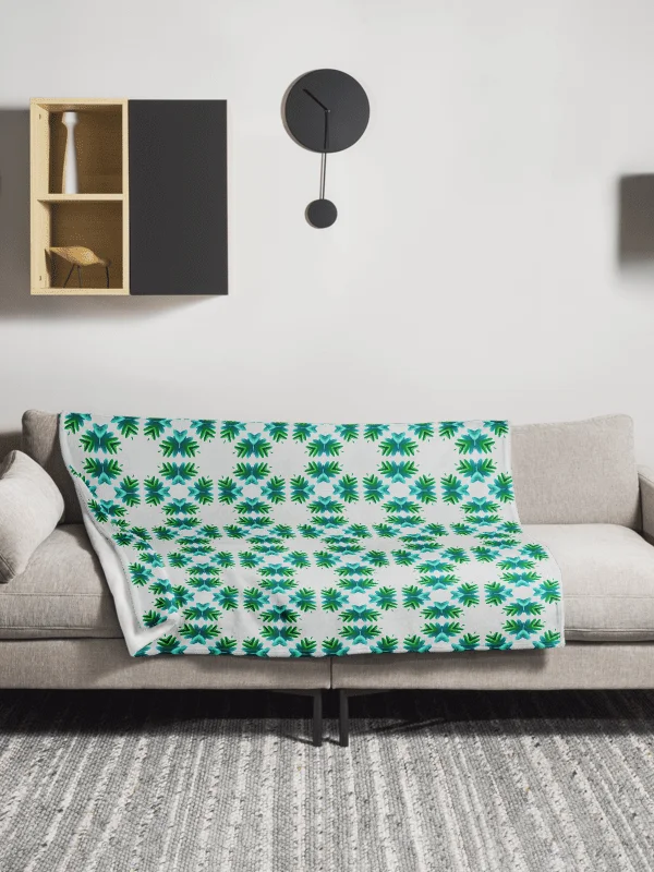 Symmetrical Botanical Bliss Throw Blanket product image (1)