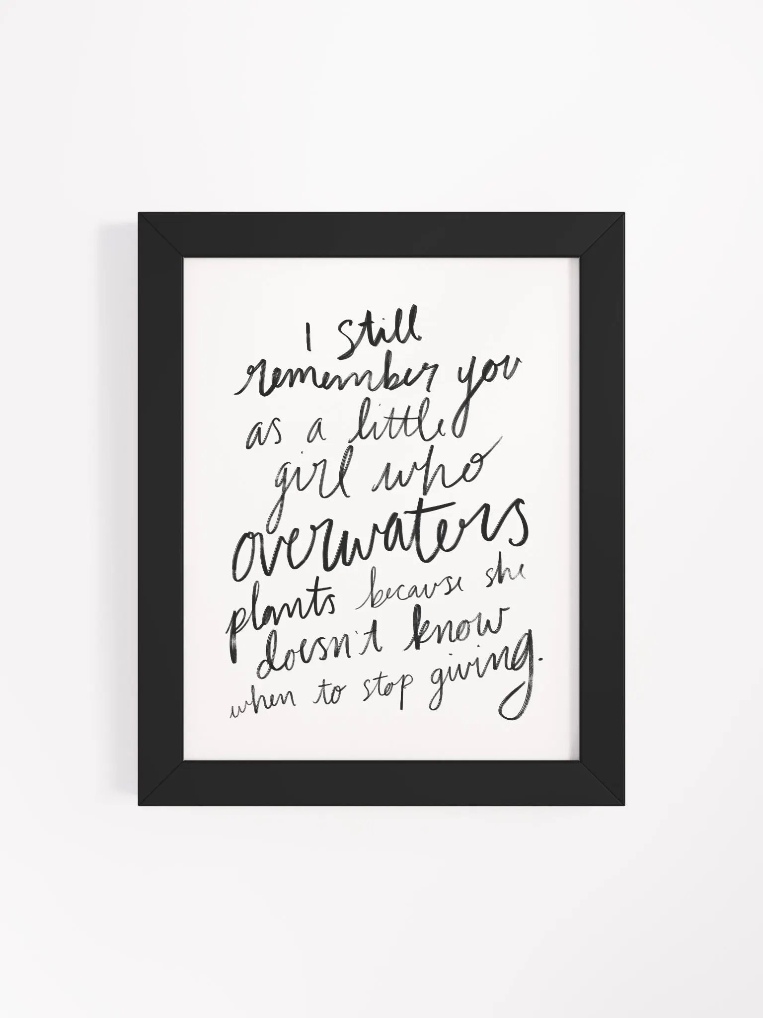 Overwatering Plants Framed Art Print product image (4)