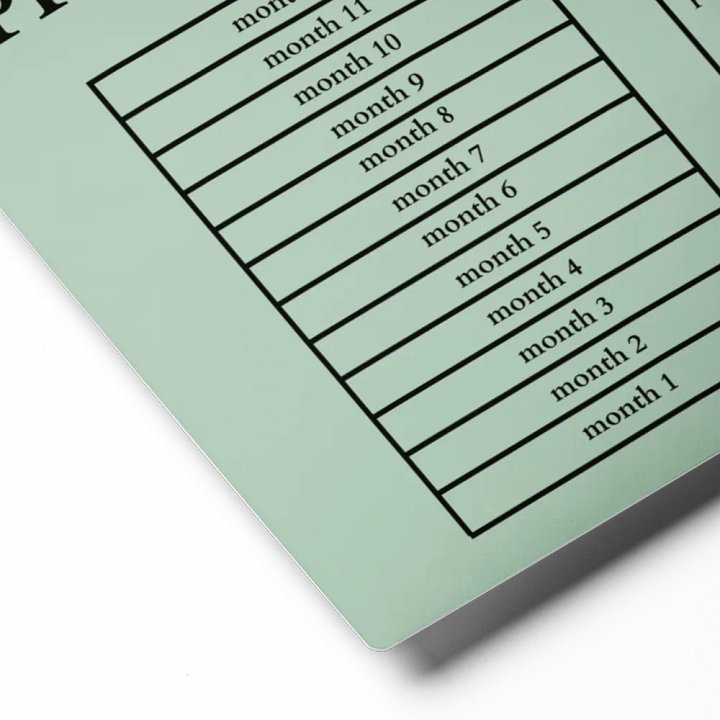 HIGHFALUTIN ANNUAL RENT TRACKER (black design 3) product image (2)