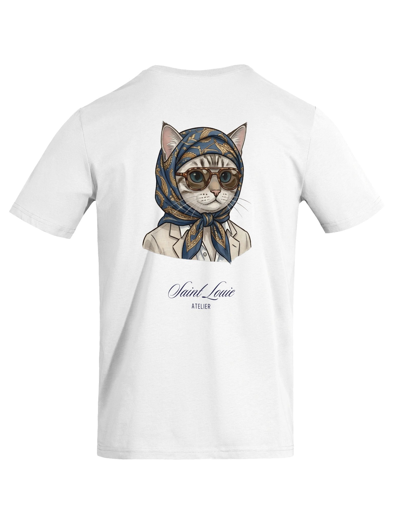 Head Scarf Saint Louie Organic soft Tee, White product image (7)