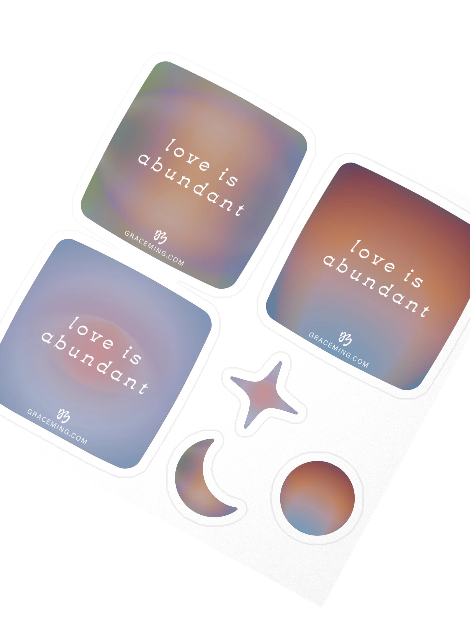 "love is abundant" - Sticker Sheet product image (2)