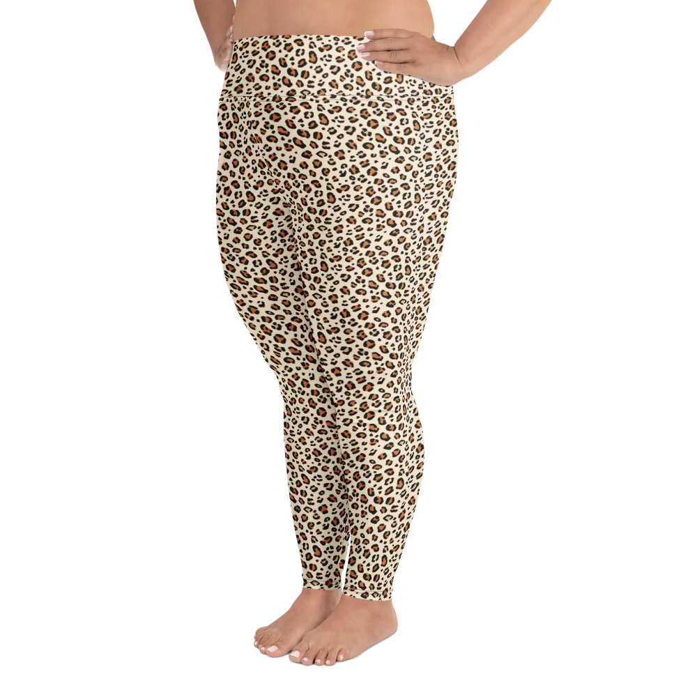 Comfortable Plus Size Leggings Brown Leopard Print product image (3)
