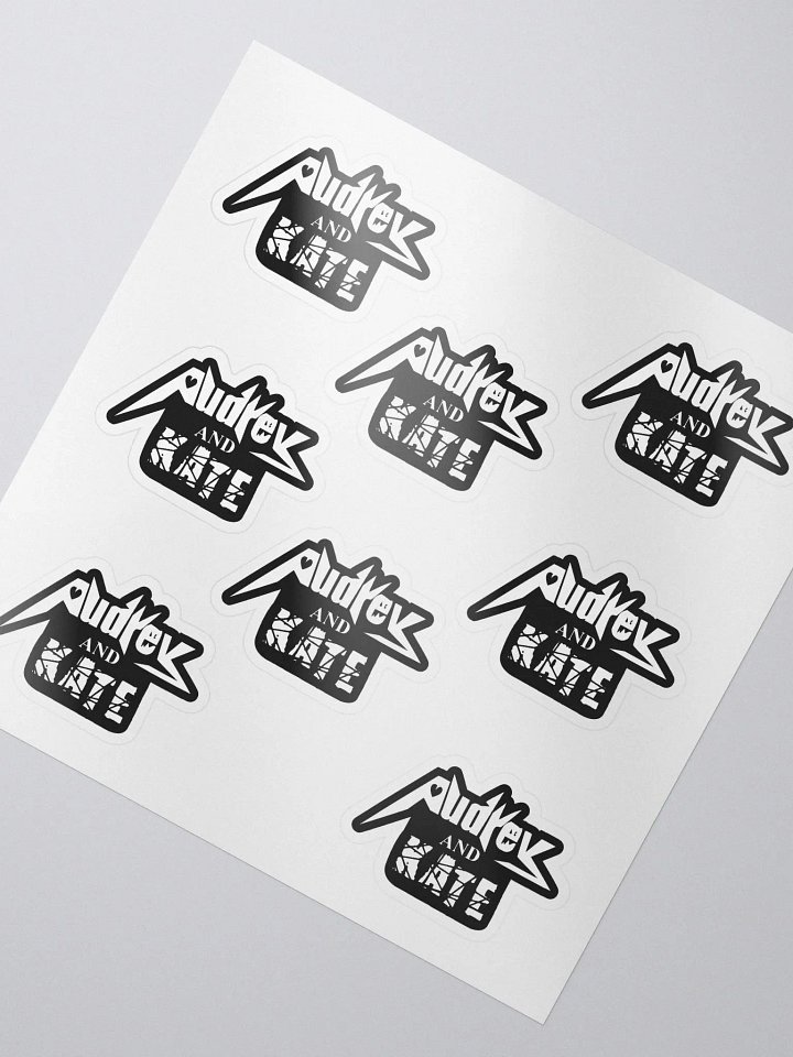 Audrey and Kate Official Square White Logo Stickers product image (2)