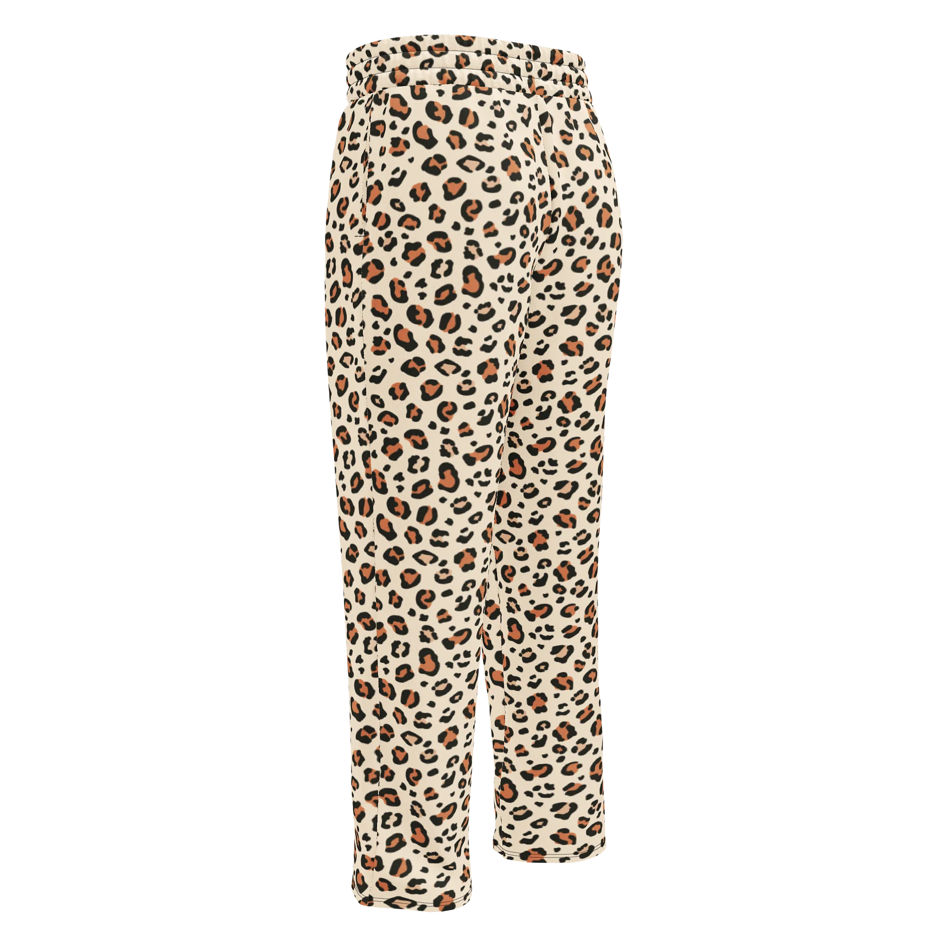 Bold Brown Leopard Skin Print Wide-Leg Joggers product image (3)