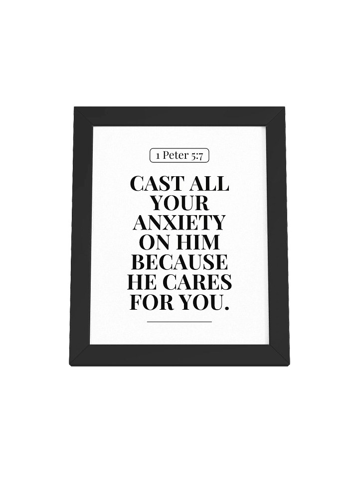 1 Peter 5:7 Framed High-Quality Matte Poster product image (1)