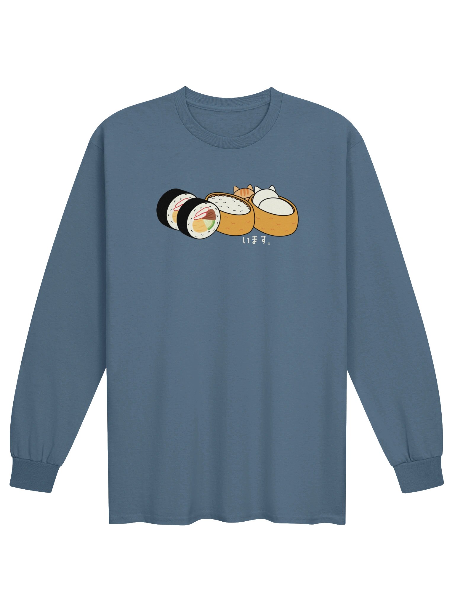 Inari Sushi and Futomaki Cat - Unisex Adult Long Sleeve T-shirt product image (1)