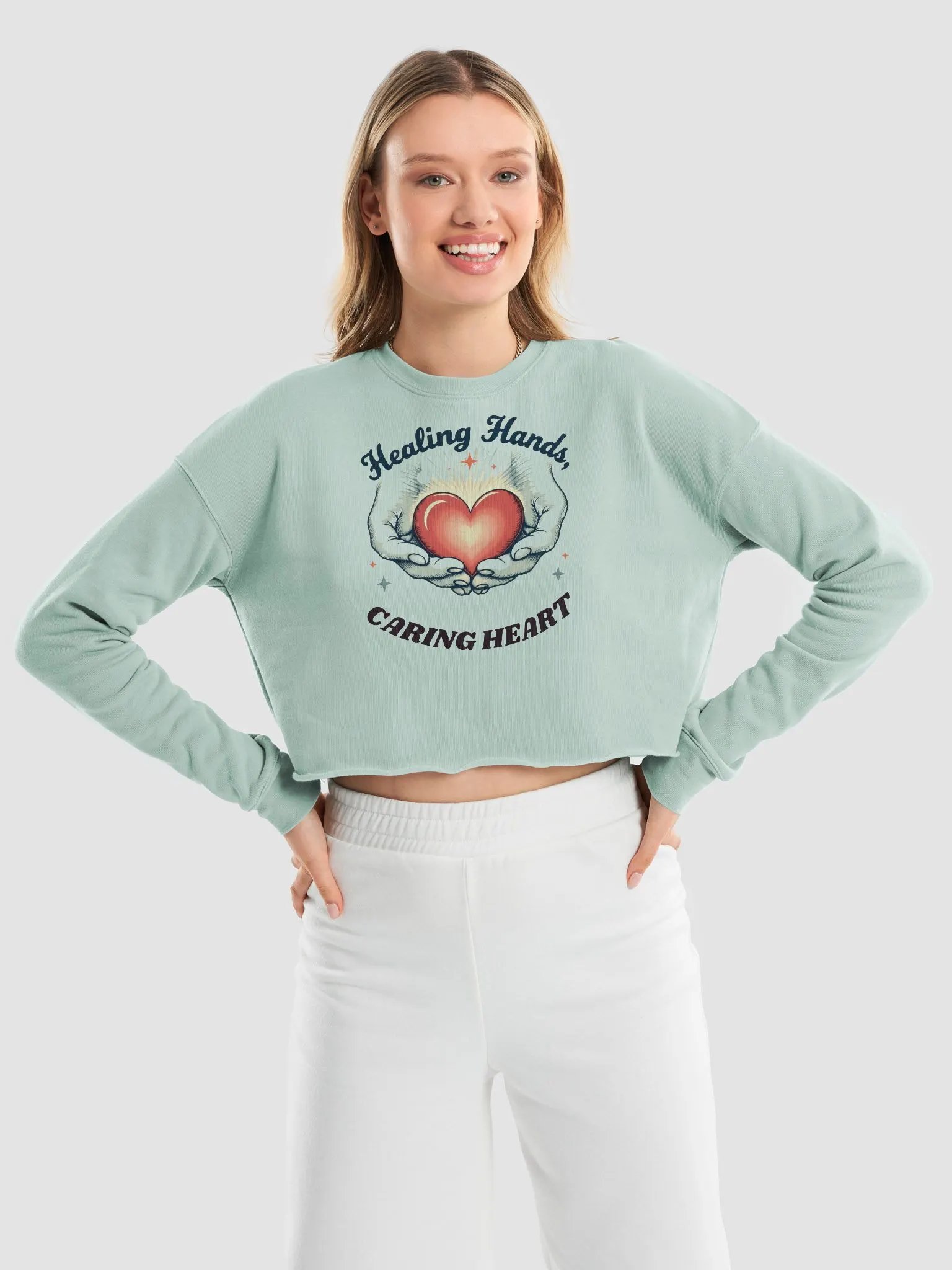 Healing Hands Crop Sweatshirt product image (17)