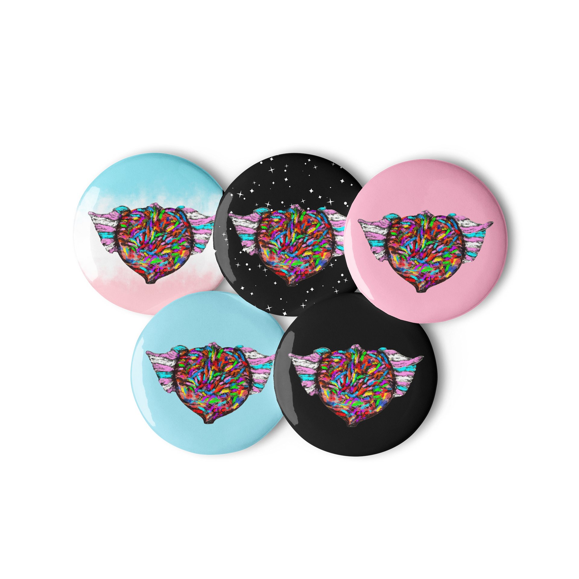 Love Has Wings button product image (2)