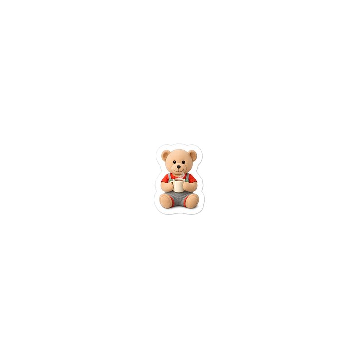 Hibearnate Cafe Teddy Sticker product image (1)