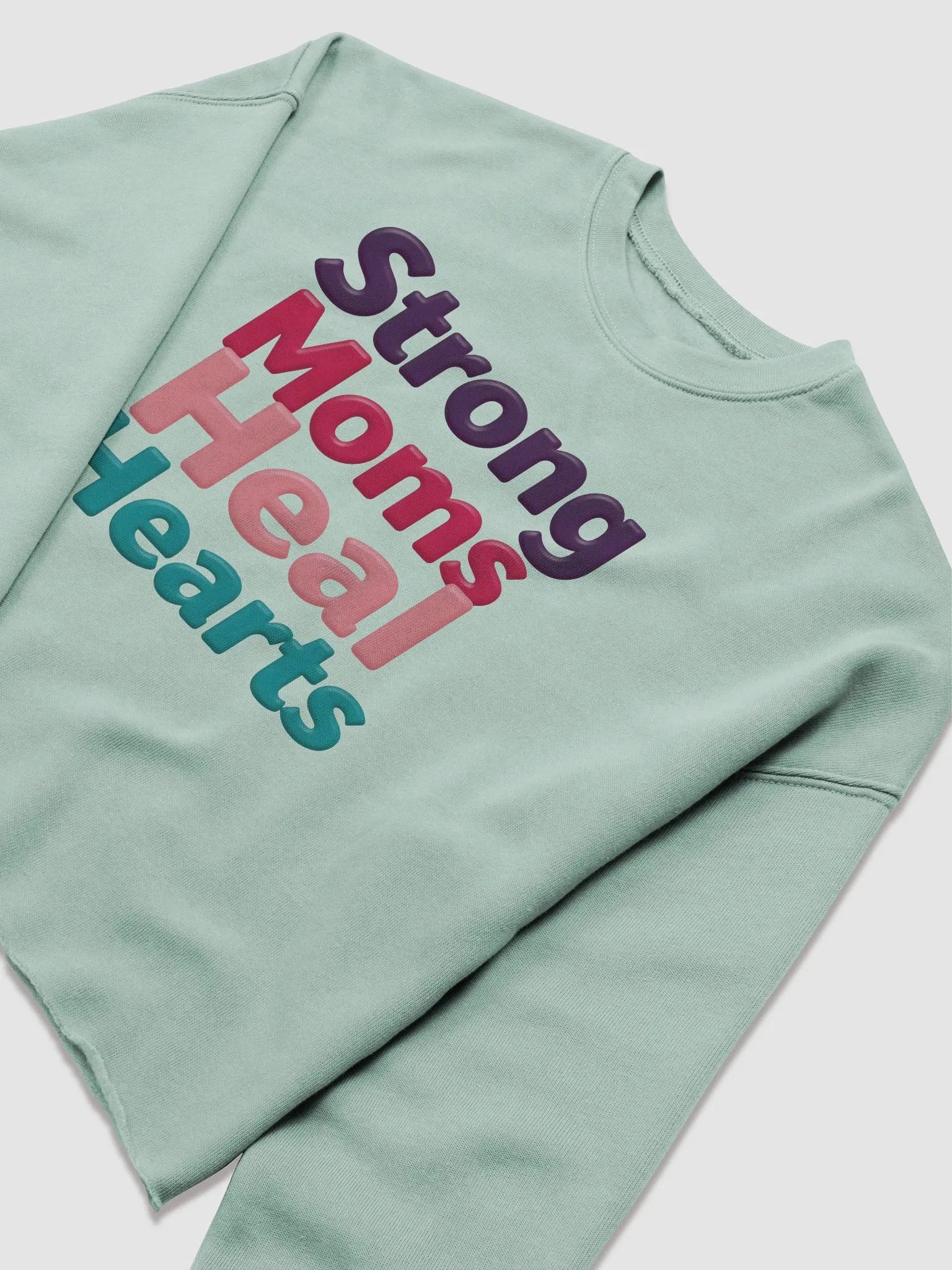 Strong Moms Heal Hearts Crop Sweatshirt product image (14)