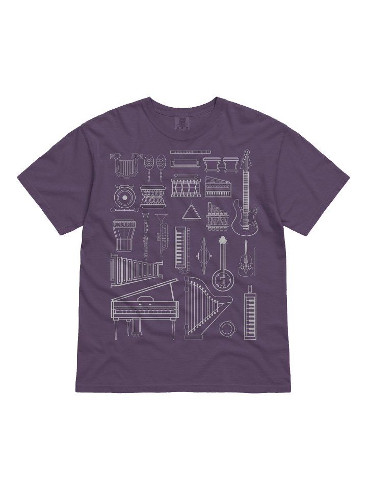 Vintage Musical Instruments Shirt – Retro Music Graphic Tee with Classic Instrument Illustrations product image (61)