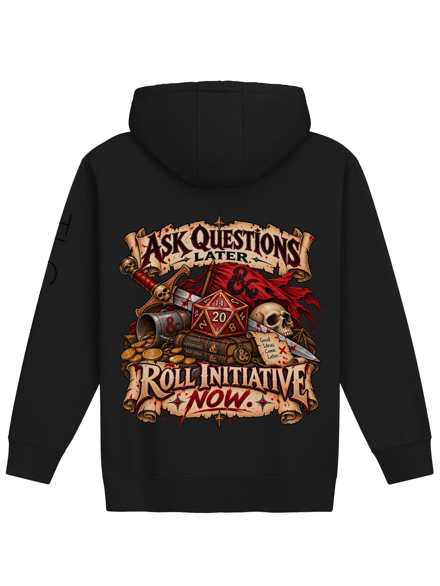 Roll Initiative Now Fantasy RPG Hoodie product image (2)