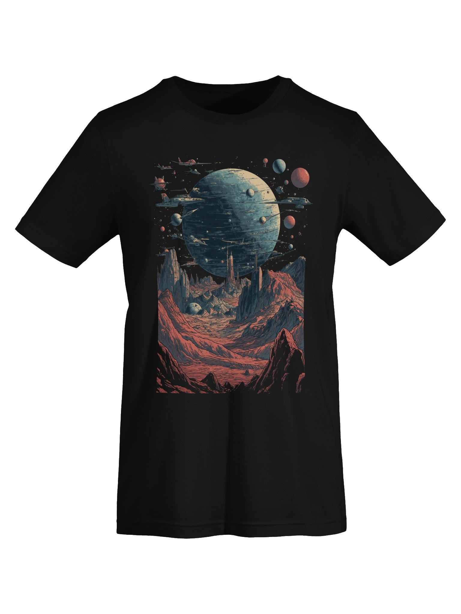 Retro-Futuristic Alien Landscape Lightweight T-Shirt product image (4)