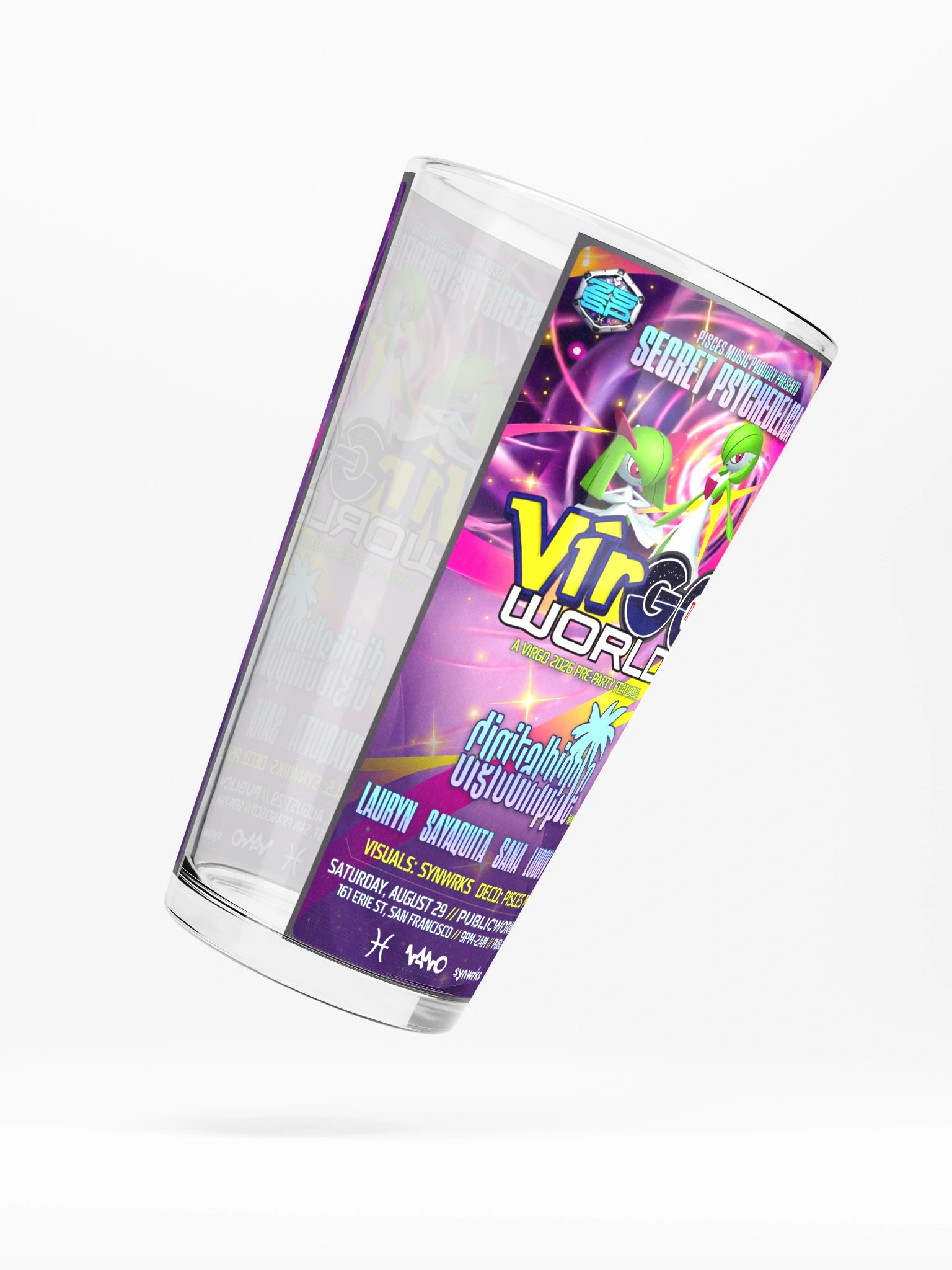 Virgo World Shaker Pint Glass product image (2)