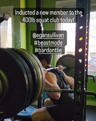 The only way to become a member of the 400lb squat club is with sweat, grit, and dedication. Period.