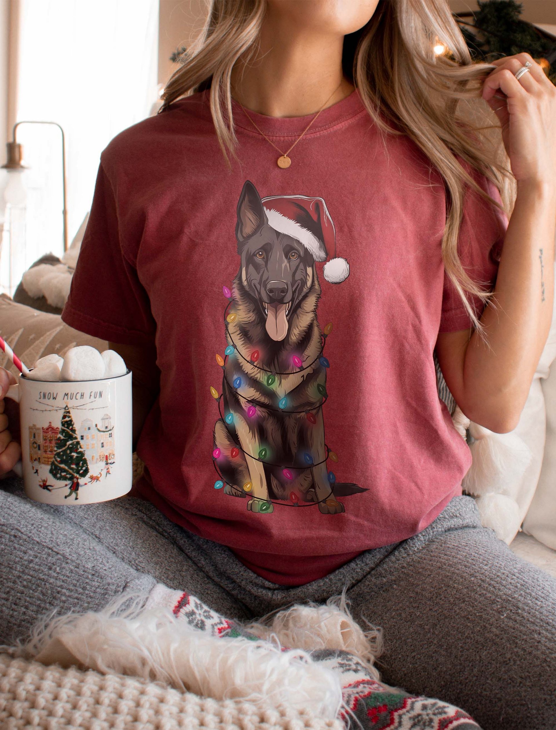 Funny German Shepherd(2) Christmas T-Shirt for GSD Paw-rents product image (1)
