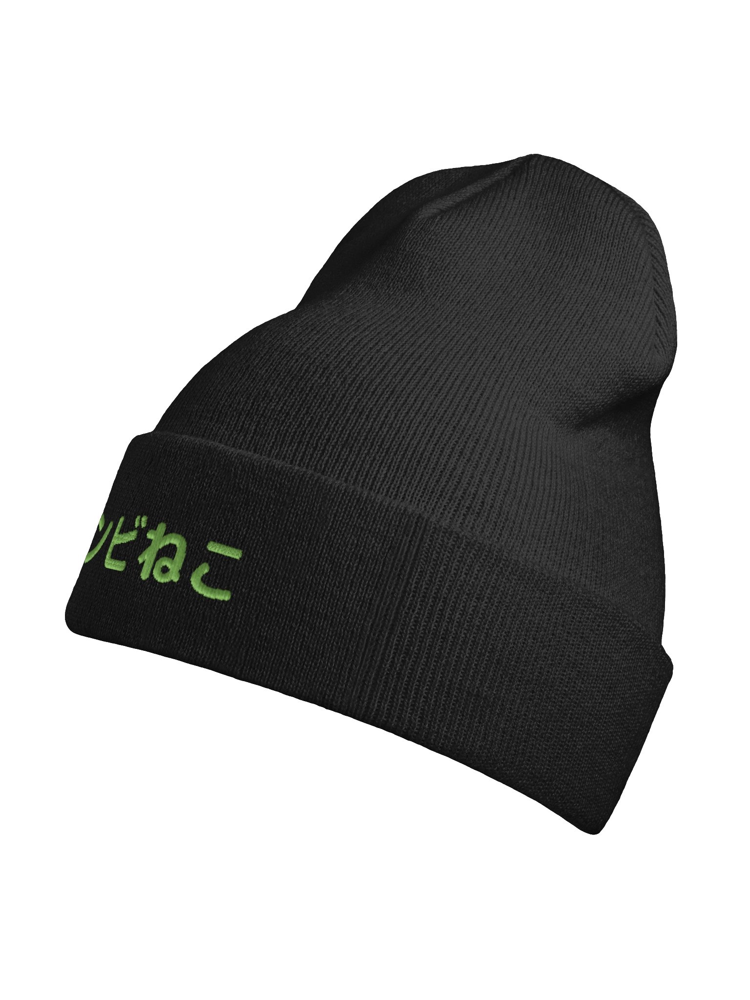 Zombie Neko Japanese Embroidered Cuffed Beanie product image (9)
