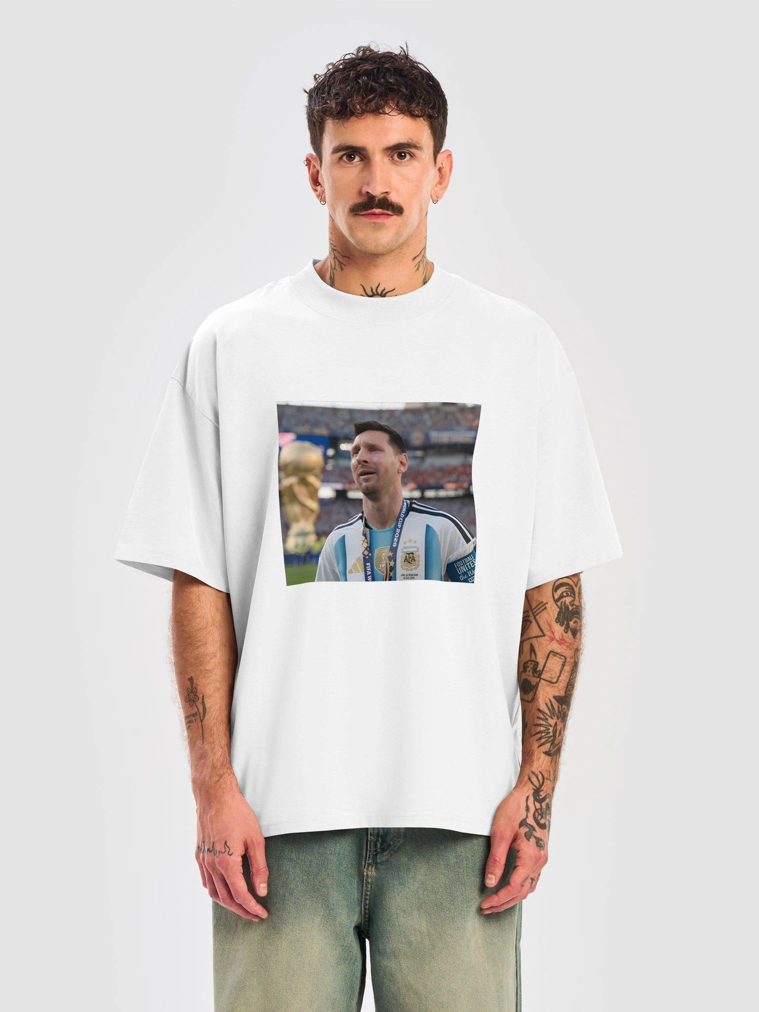 Lionel Messi Crying 2026 World Cup Final Graphic Shirt product image (1)