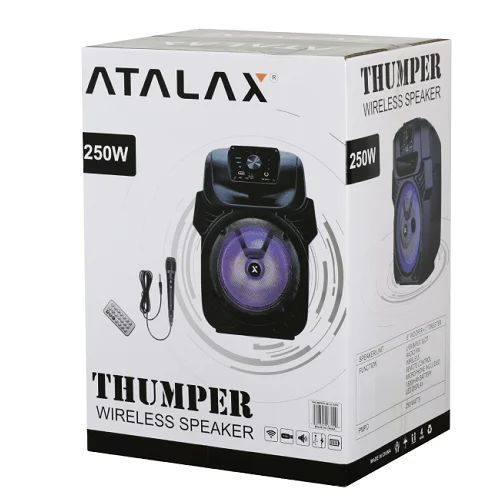 Atalax Thumper 250W Wireless Bluetooth Party Speaker - Portable LED Sound System product image (5)