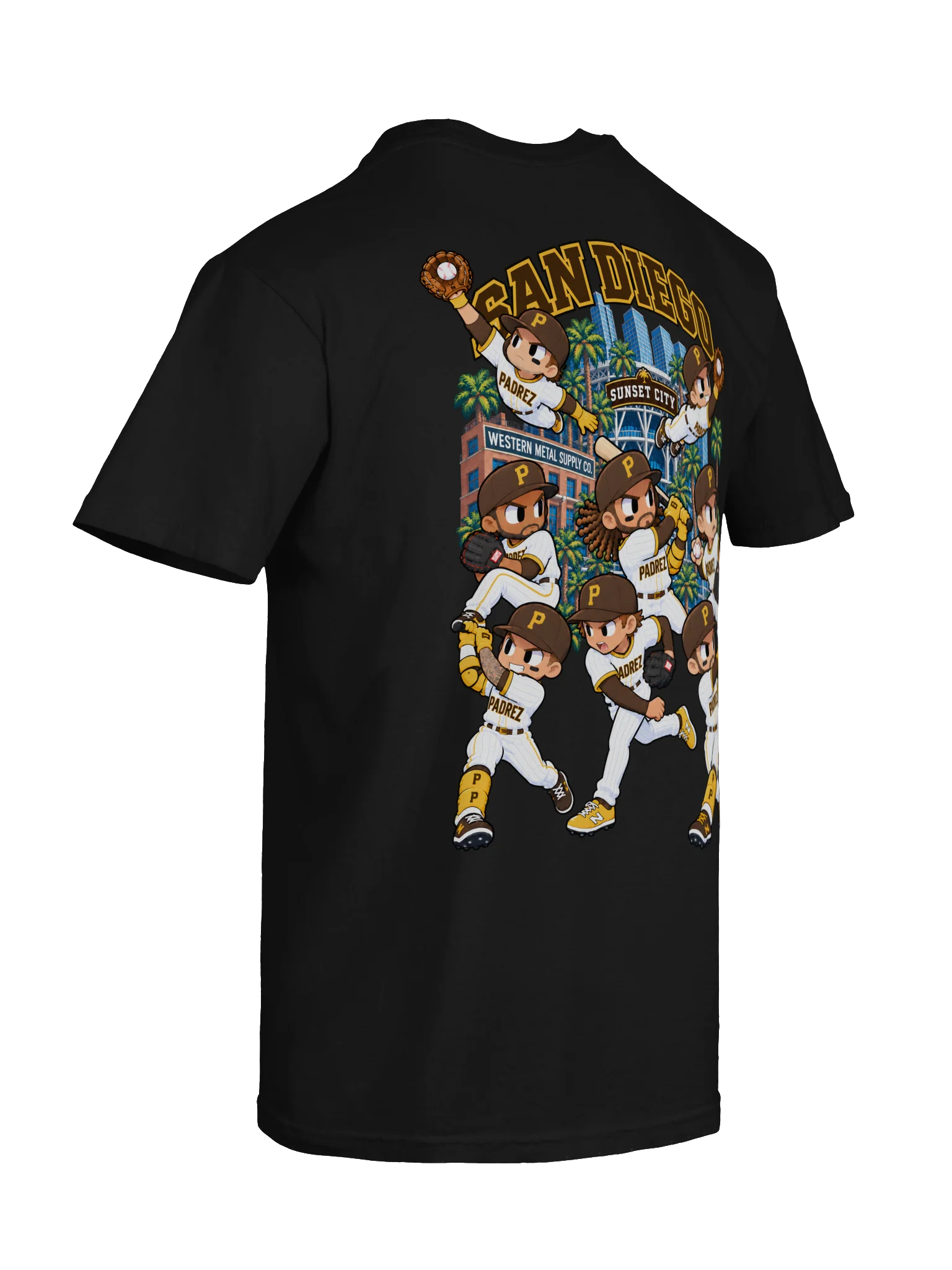San Diego Baseball 2026 Animated Player Back Print T-Shirt product image (12)