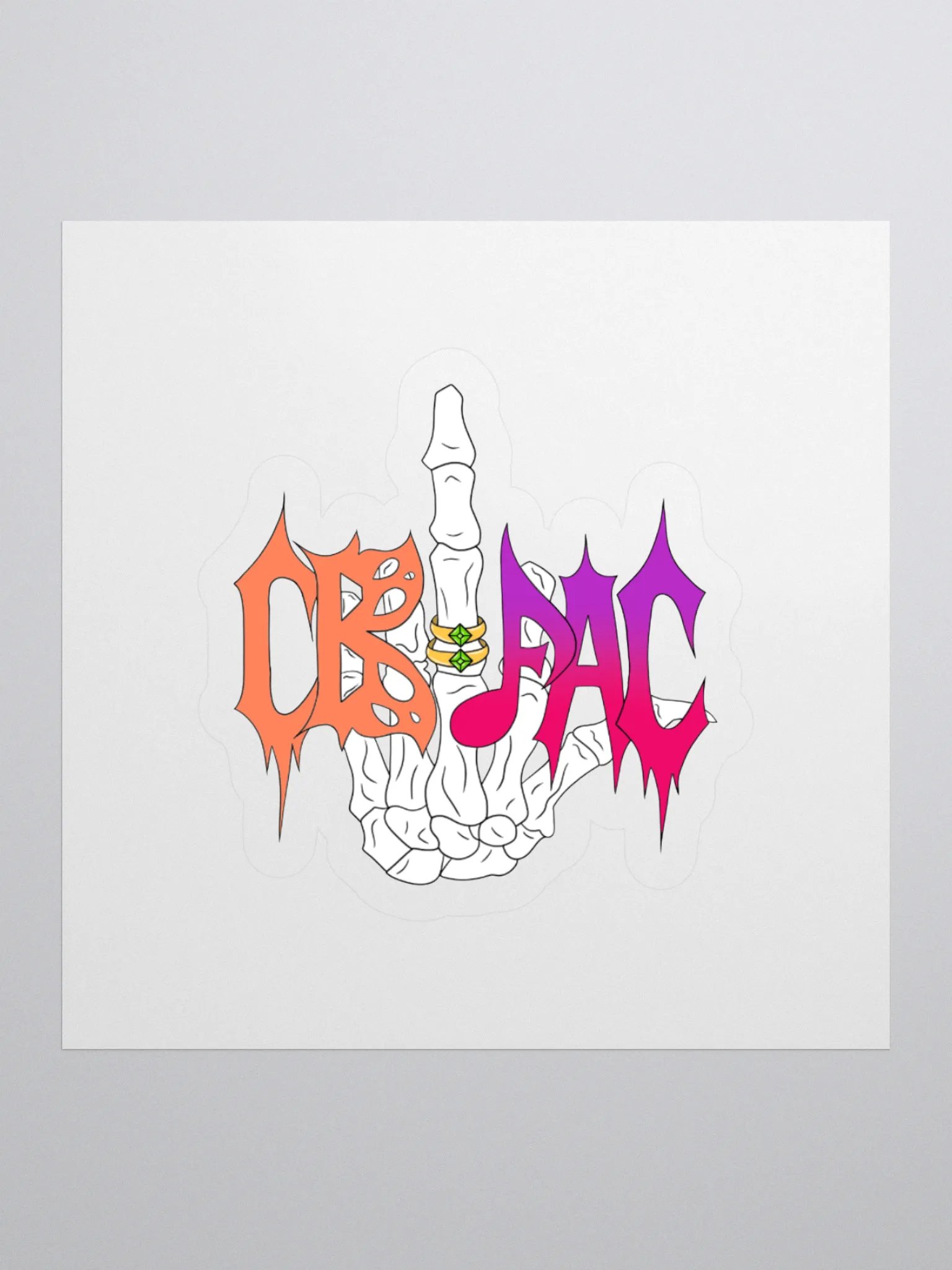 CB:FAC F#CK Cancer Stickers product image (1)