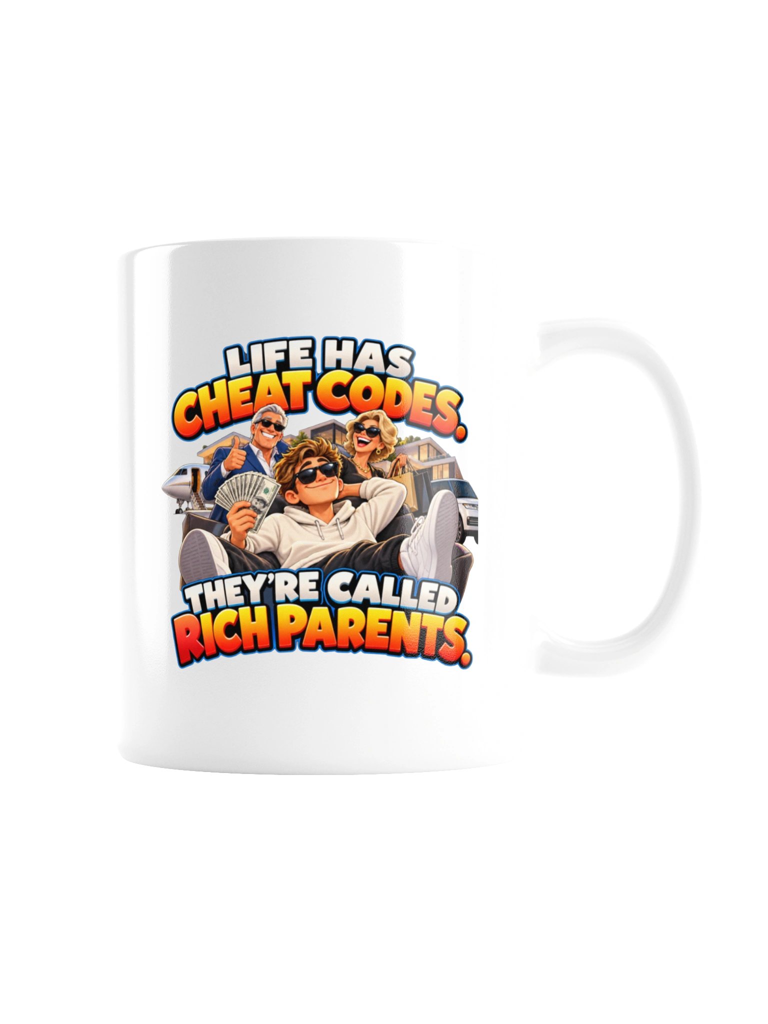 LIFE HAS CHEAT CODES. THEY’RE CALLED RICH PARENTS. MUG product image (7)