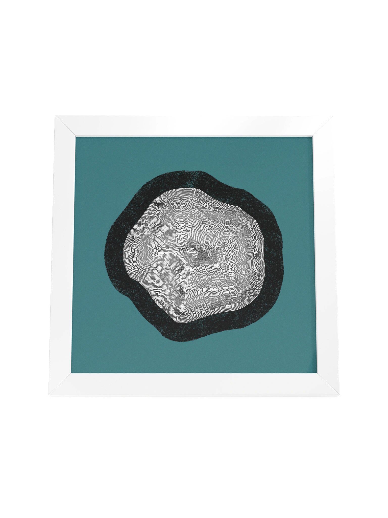 "Layers upon Layers" - Framed Minimalist Art Print - Teal product image (4)