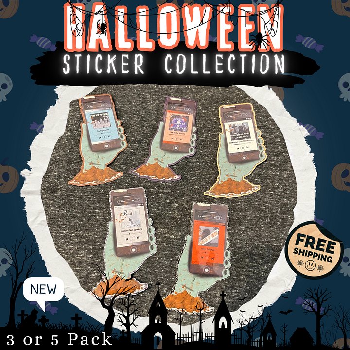 🧟‍♂️ Zombie Playlists 🎶 | Halloween Sticker Collection 🎃 product image (1)