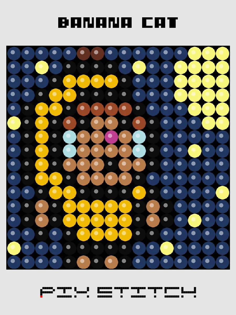 Banana Cat Pixel Art product image (1)