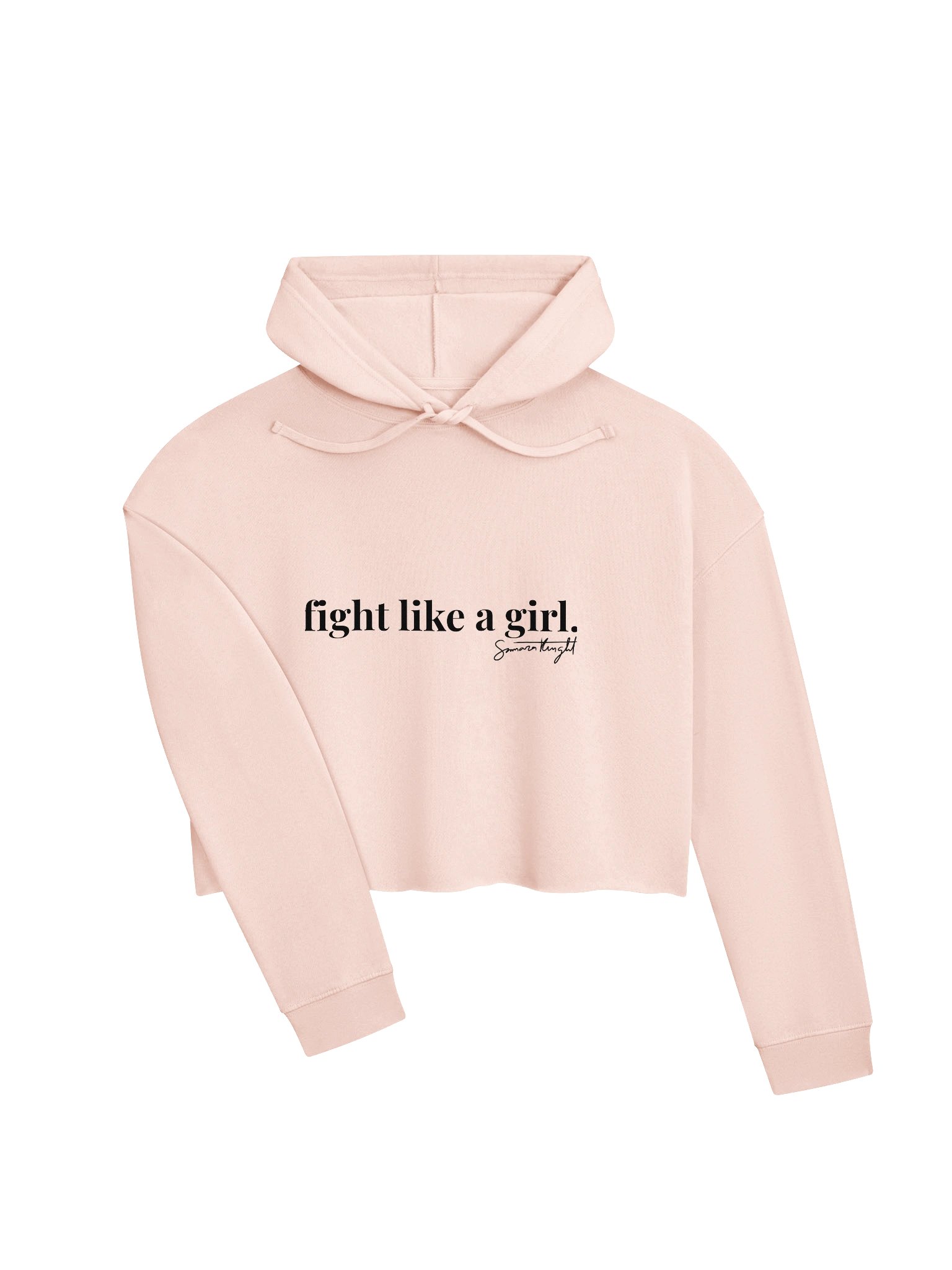 Fight like a girl pastel crop hoodie product image (3)