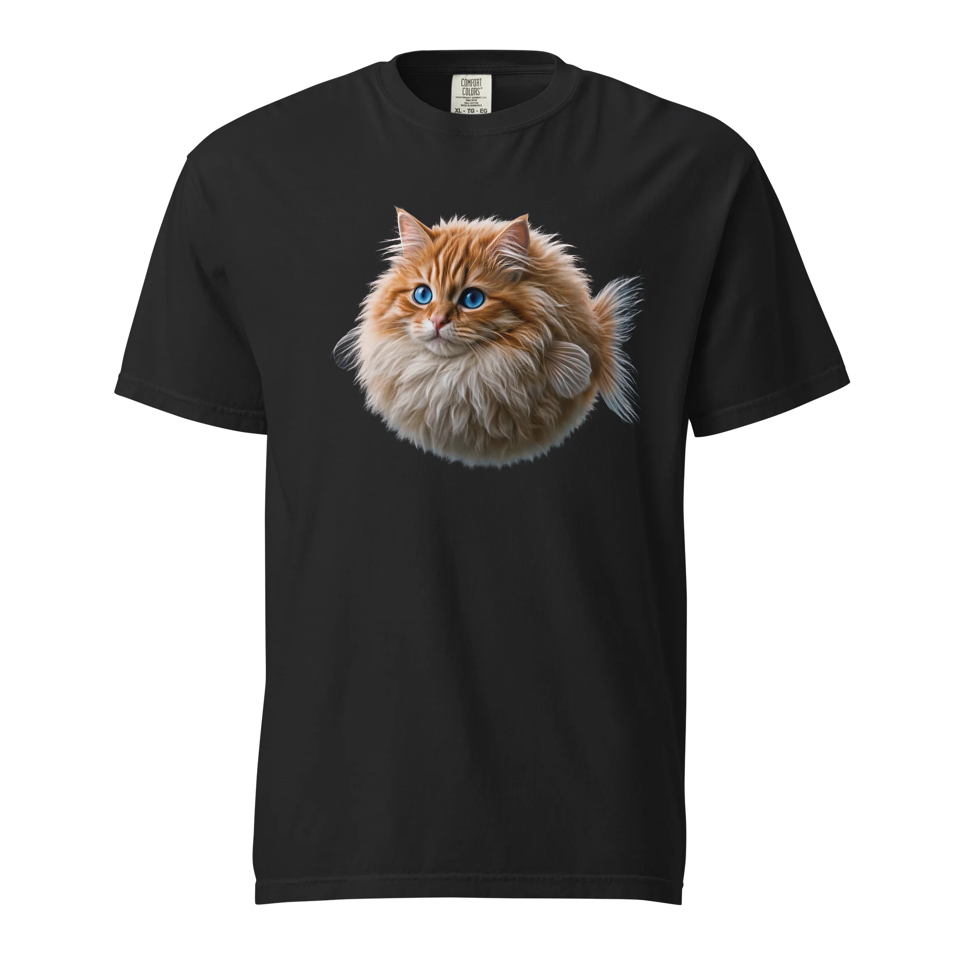 My Favorite Cat Fish Tshirt Black product image (1)