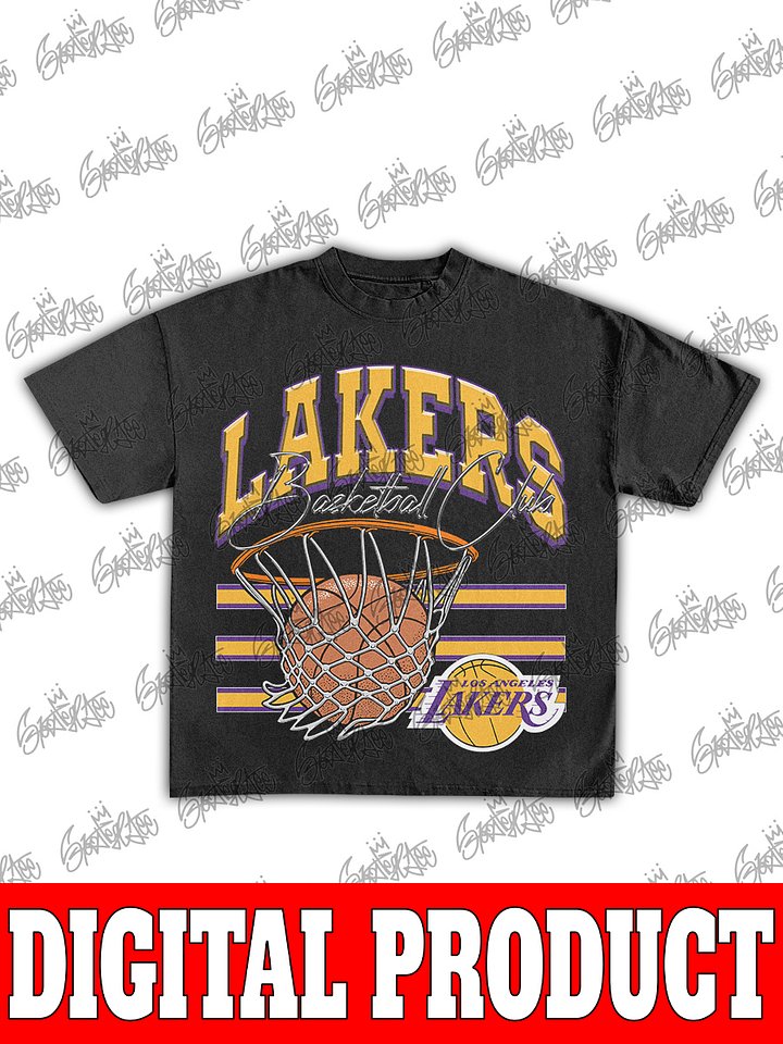 Los Angeles Lakers 90s Bootleg Net & Hoop Graphic product image (1)